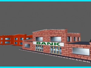 small bank building 3D Model