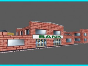 small bank building 3D Model
