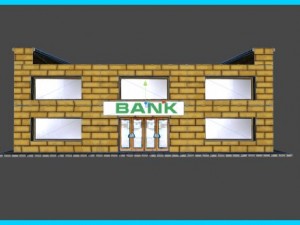 small bank building 3D Model