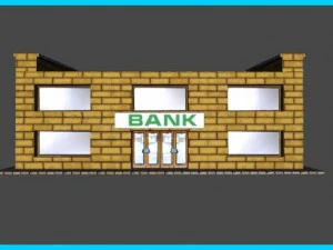 small bank building 3D Model