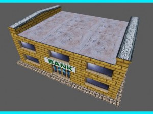 small bank building 3D Model