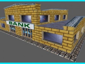 small bank building 3D Model