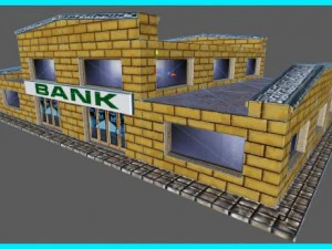 small bank building 3D Model