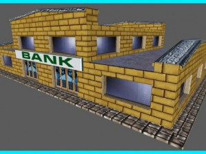small bank building 3D Model