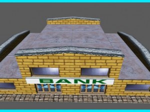 small bank building 3D Model
