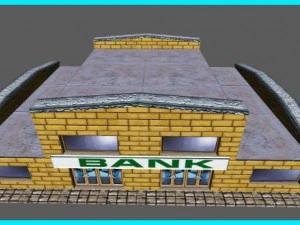 small bank building 3D Model
