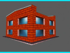 small bank building 3D Model