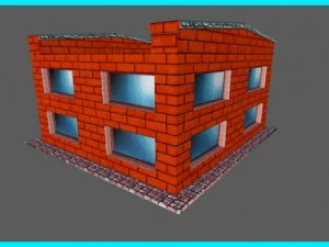 small bank building 3D Model