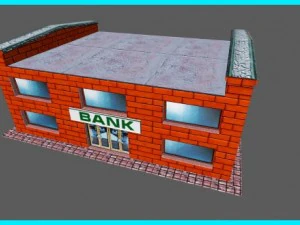small bank building 3D Model