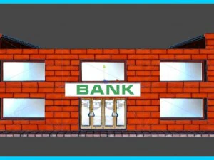 small bank building 3D Model