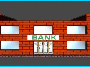 small bank building 3D Model