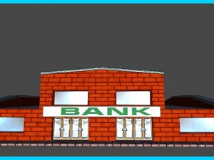 small bank building 3D Model