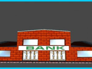 small bank building 3D Model