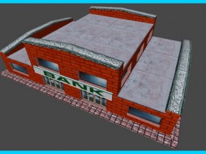 small bank building 3D Model