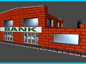 small bank building 3D Model