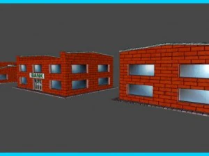 small bank building 3D Model