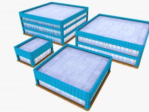 gedung perdagangan kantor bertekstur toon Model 3D