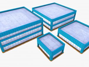 toon textured officetrade building Modelo 3D