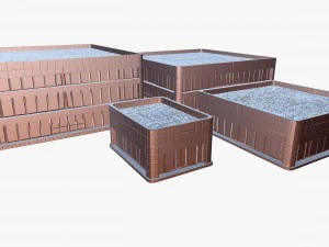 toon textured officetrade building 3D Model