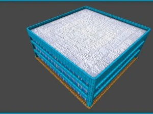 toon textured officetrade building 3D Model