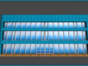 toon textured officetrade building Modelo 3D
