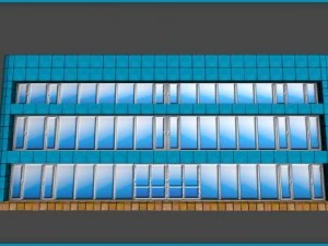 toon textured officetrade building 3D Model