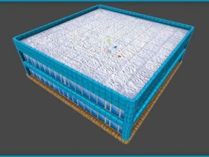 toon textured officetrade building 3D Model