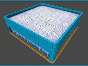 toon textured officetrade building 3D Model
