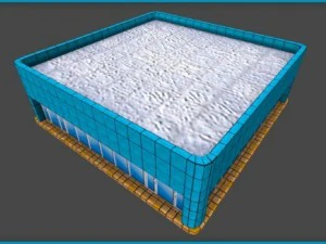 toon textured officetrade building 3D Model