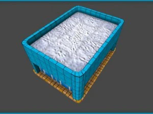toon textured officetrade building 3D Model