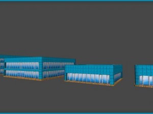 toon textured officetrade building Modelo 3D