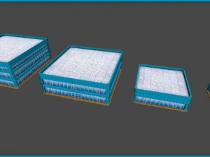 toon textured officetrade building 3D Model