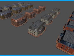 house apartments building Modello 3D