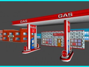 toon textured buildings pack 3D मॉडल