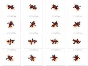 robot bird png gif avi animations 3D Model
