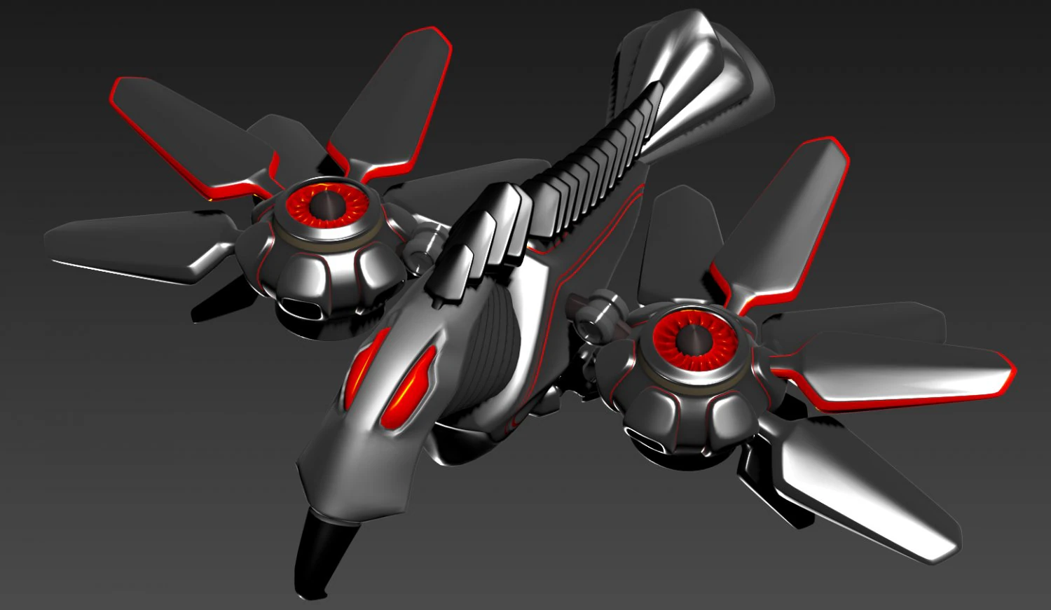 animated robot bird 3D Model .c4d .max .obj .3ds .fbx .stl .blend 