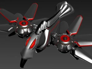 uccello robot animato Modello 3D