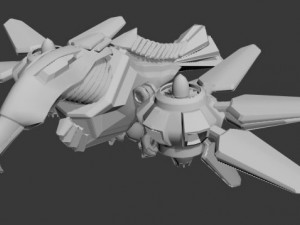 animated robot bird Model 3D