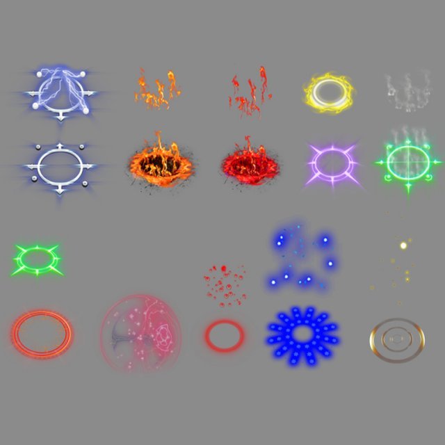 animated aura pack sprite sheets for unity3d 3D-Modell