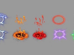 animated aura pack sprite sheets for unity3d 3D 模型