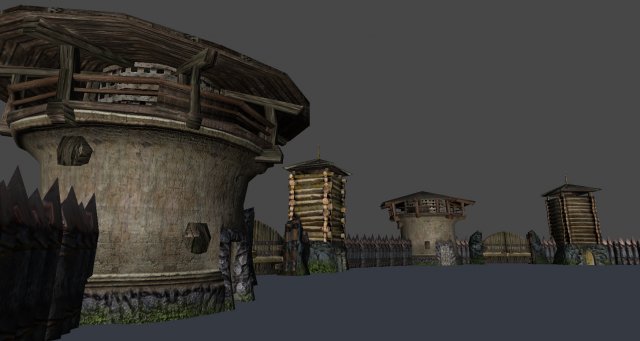 fort 3D Model .c4d .max .obj .3ds .fbx .stl .blend 