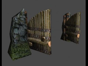 wooden gate 3D Model