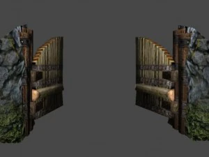 wooden gate 3D Model