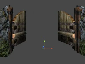 wooden gate 3D Model