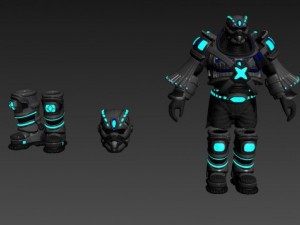 scifi armor set 2 3Dモデル