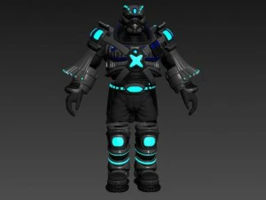 scifi armor set 2 3D Model