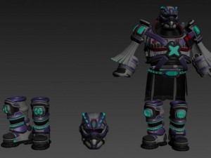 scifi armor set 2 3Dモデル