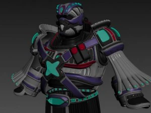 scifi armor set 2 3D Model