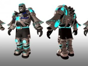 scifi armor set 2 3D Model
