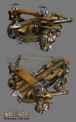 medieval balista 3D Model .c4d .max .obj .3ds .fbx .stl .blend 
